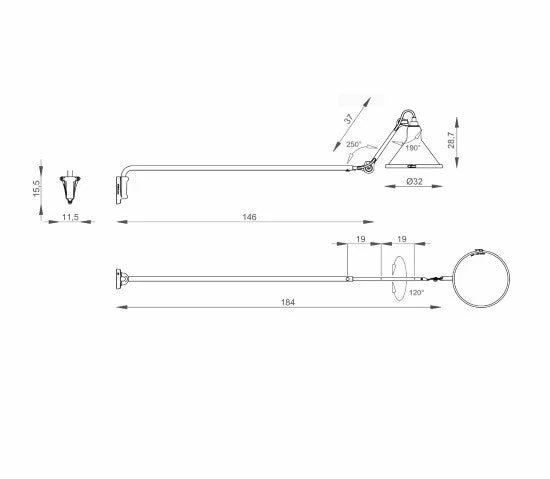 N°213 BL Wall Lamp By La Lampe Gras - Image 3
