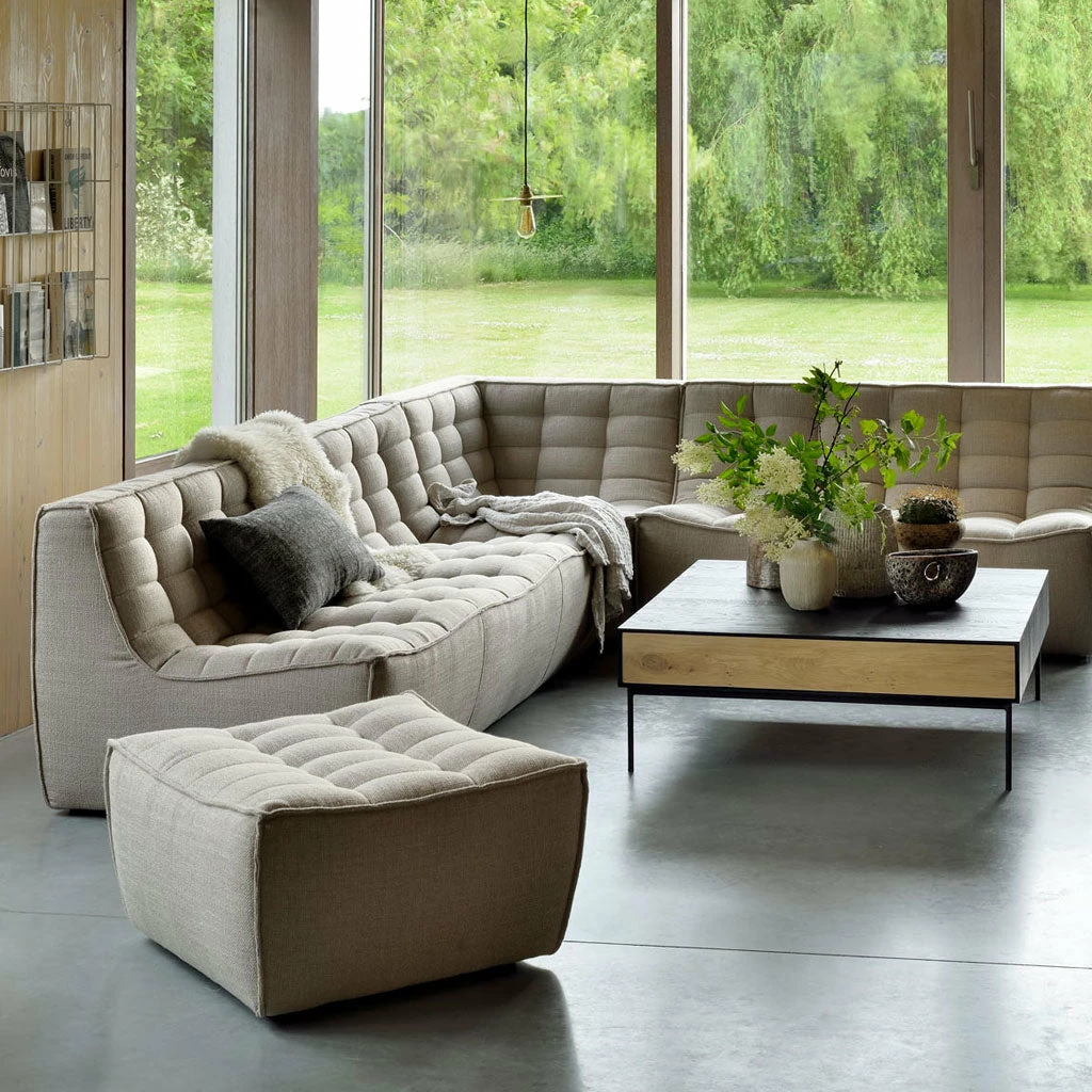 Ethnicraft N701 Ottoman - Dark Grey - Image 3