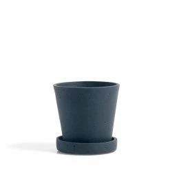 HAY Flowerpot With Saucer - Dark Grey