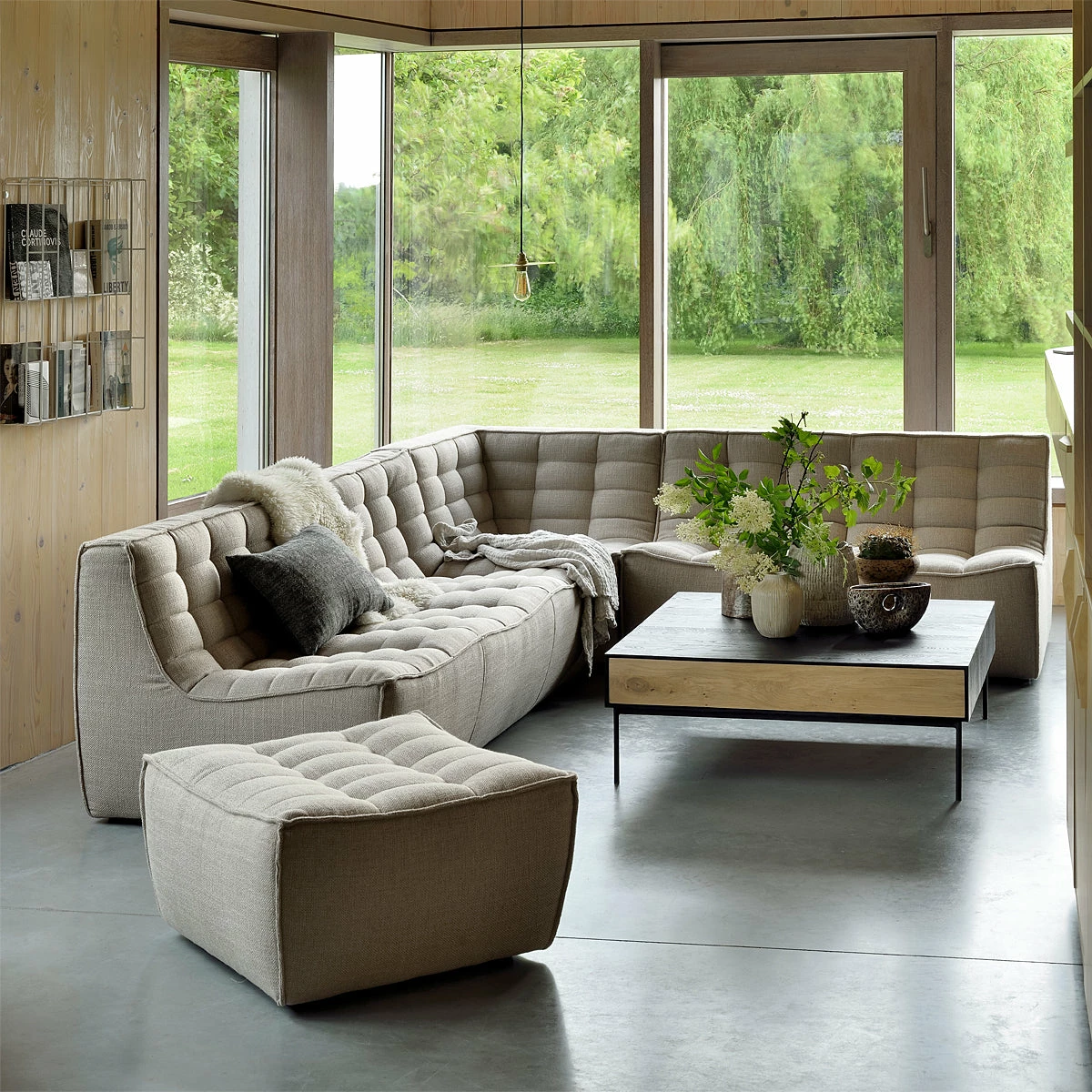 Ethnicraft N701 Sofa Corner - Dark Beige - Image 3